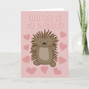 Carte Cute Porcupine Queue Tu Es Mon Valentin