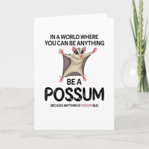 Carte Cute Possum Girl Opossum Lover Possum Whisperer