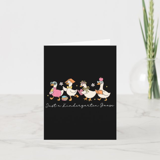 Carte Cute Preppy Retour À L'École Gooses Juste Un Kinde (Devant)