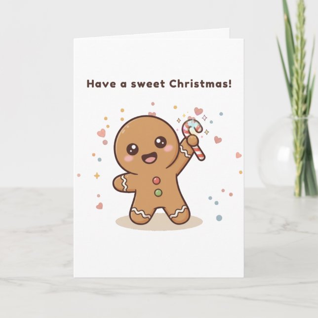 Carte Cute Puchi Dōshi Gingerbread Card (Devant)