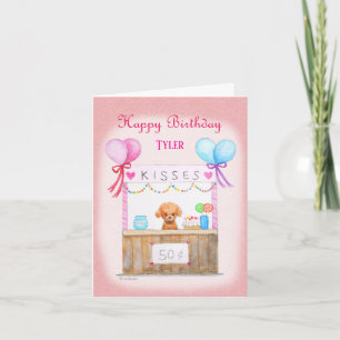Carte Cute Puppy Kisses Stall Amoureux des chiens Person