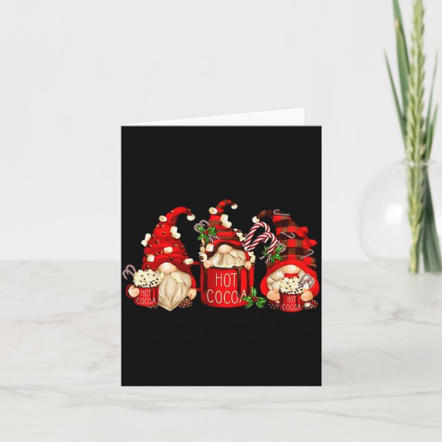 Carte Cute Retro Chocolate Hot Cocoa Mug Funny Gnomes Ch (Devant)