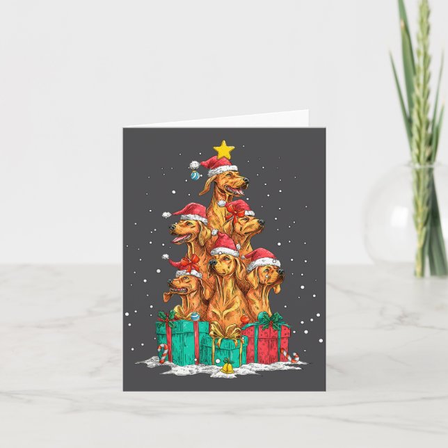 Carte Cute Rhodesian Ridgeback Le Dog Christmas Tree Xma (Devant)