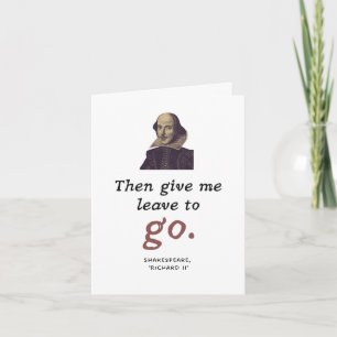 Carte Cute Shakespeare Citation Retraite de livres Vinta