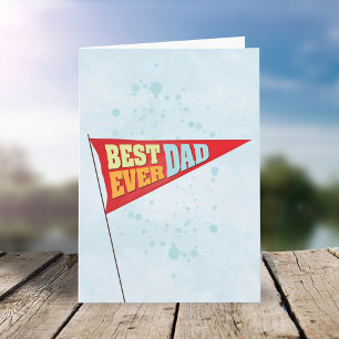 Carte Cute simple Fête des pères Pennant meilleur jamais