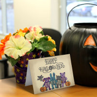 Cute Skeleton Animaux et Halloween Citrouille