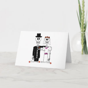Carte Cute Skeleton mariée et chambre en Mariage Photo