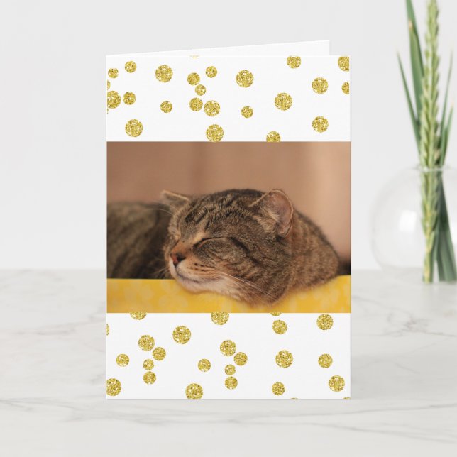 Carte Cute Sleepy Chat Sens Mieux (Devant)