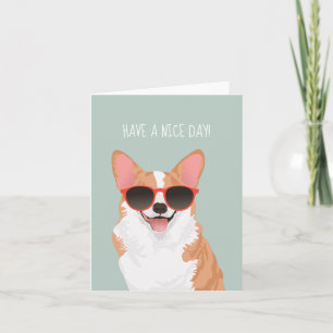 Carte Cute Smiling Pembroke Welsh Corgi pour Amoureux de