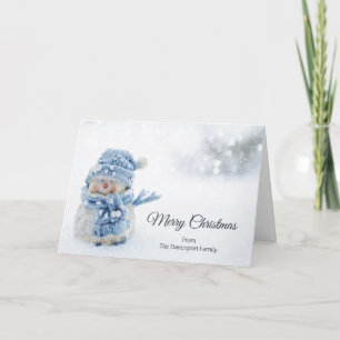 Carte Cute Snowman au photographe de Christmas