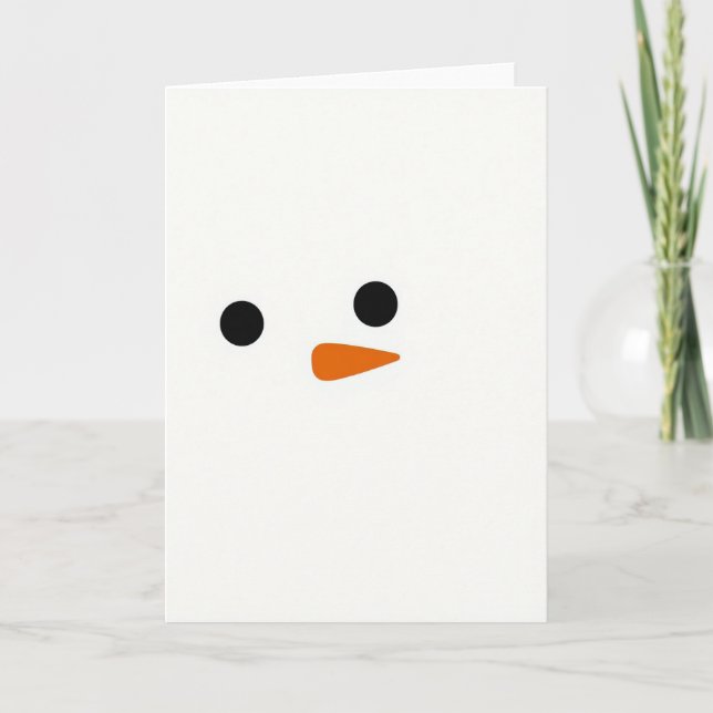 Carte Cute Snowman Holiday Card (Devant)