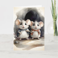 Cute souris souris Meilleur Pals Amis Portrait Bla