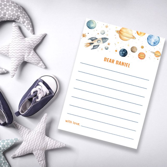 Carte Cute Space Time Capsule Card Planètes Garçon Anniv (Créateur téléchargé)