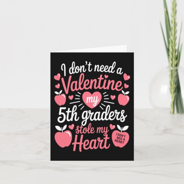 Carte Cute Teachers Saint-Valentin (Devant)