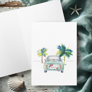 Carte Cute Tropical Car Floride Inspirational Aquarelle