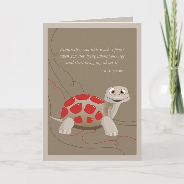 Carte Cute Turtle Happy Birthday Card (Devant)