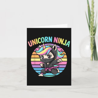 Carte Cute Unicorn Ninja Girl Cute Preschool Squad Dread