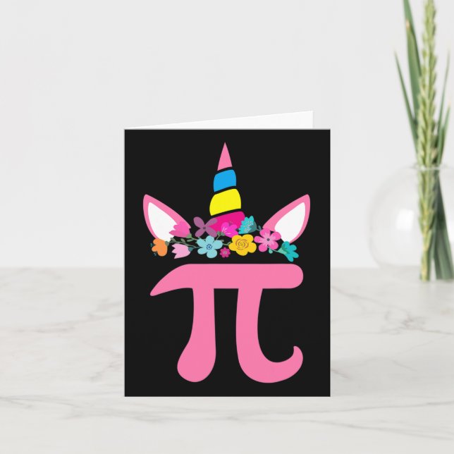 Carte Cute Unicorn Pi Math Pun Pi Day Math Science Cute (Devant)