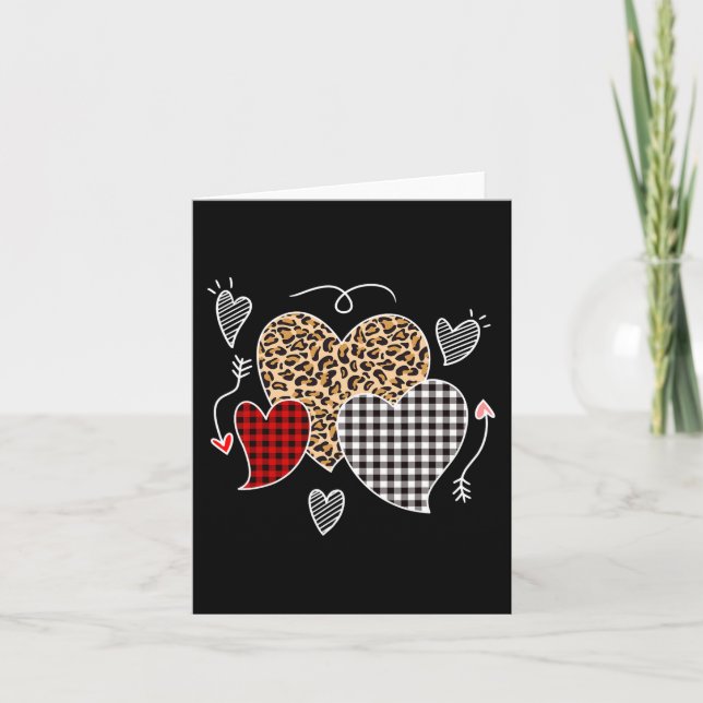 Carte Cute Valentines Day Amour Coeurs Filles Enfants Ad (Devant)