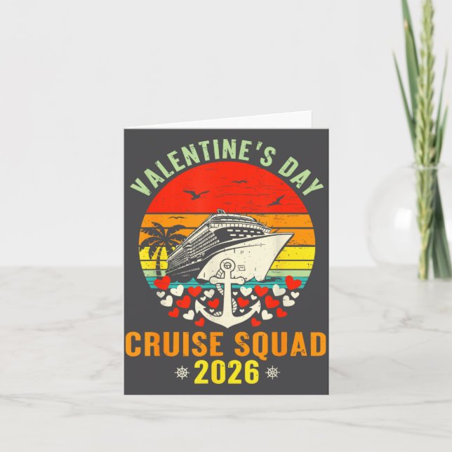 Carte Cute Valentines Day Cruise 2026 Matching Cruise Fo (Devant)
