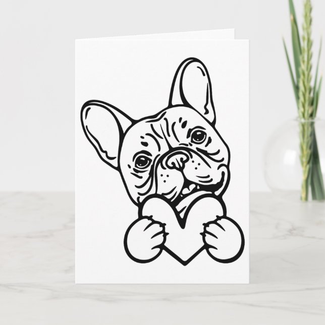 Carte Cute Valentine's Day Frenchie French Bulldog Lover (Devant)