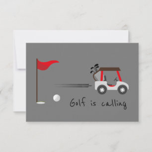 Carte Cute Watercolor Golf Fun Golf Calling Quote