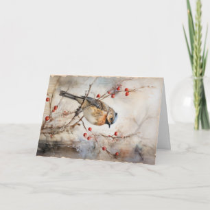 Carte Cute Woodland Forest Animaux Noël Salutation