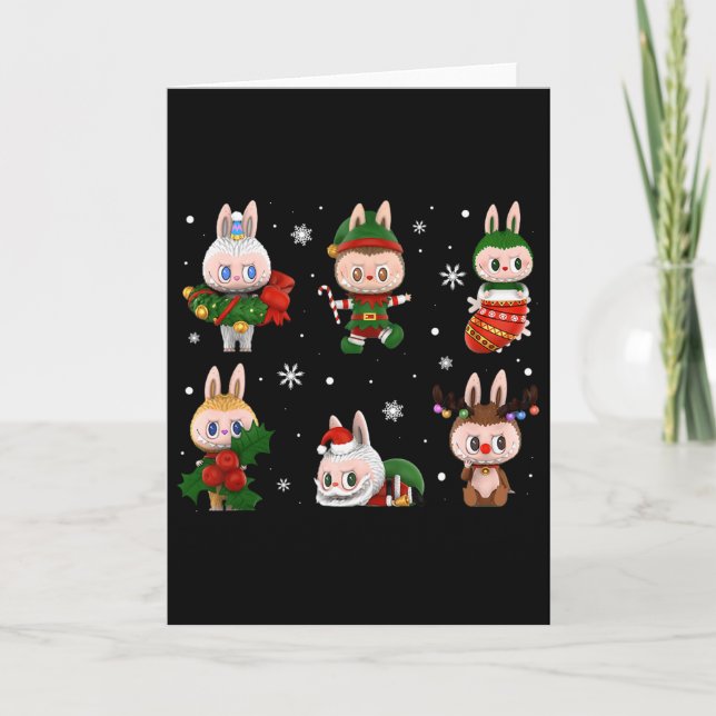 Carte Cute Xmas Labubu Lover Labubu The Monsters Christm (Devant)
