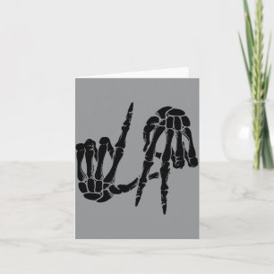 Carte Cute Y Los Angeles Signe De La Main Squelette La C