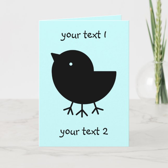 Carte Cute Yatagarasu(noir) (Devant)