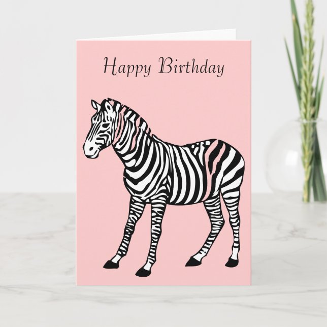 Carte Cute Zebra (Devant)