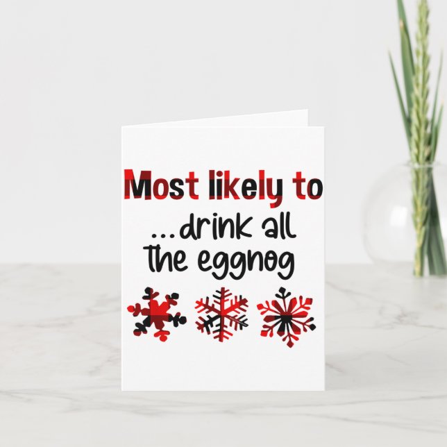 Carte Cutecomfy Plus Probable De Boire Tout Le Eggnog Ch (Devant)