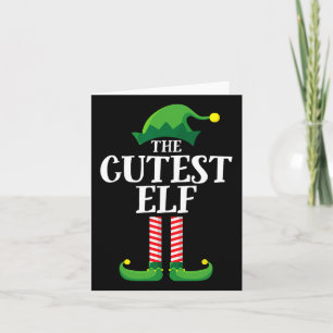 Carte Cutest Elf Matching Family Group Noël Party E