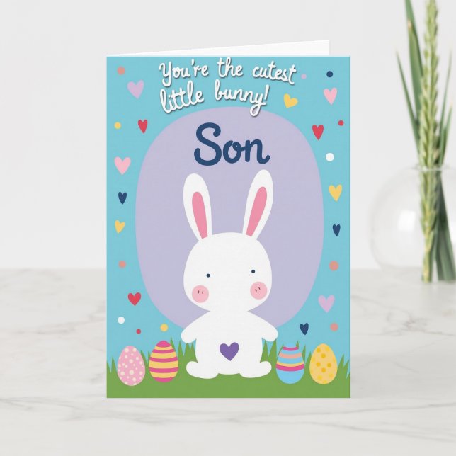 Carte Cutest Little Bunny Son Card (Devant)