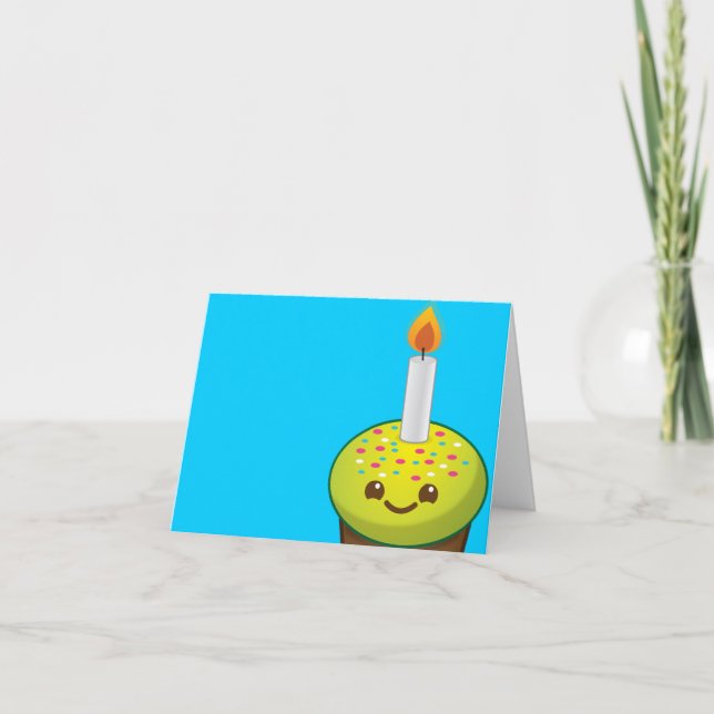 Carte Cutie Cupcake Joyeux sourires d'anniversaire (Devant)