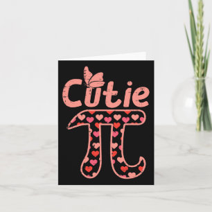 Carte Cutie Pie Hearts Cute Pi Day Symbole Math Pun Geek