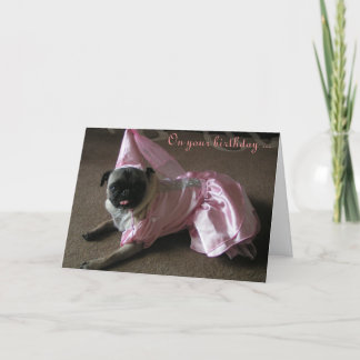 Carte Cutie Pug Princess