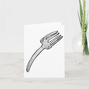 Carte Cutlerie Rustique Vintage Fork Retro
