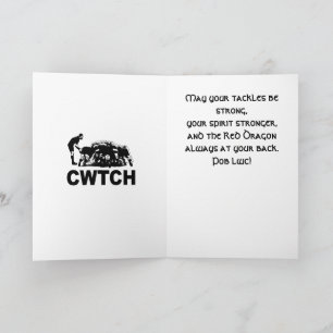 Carte Cwtch Humour de Rugby Gallois