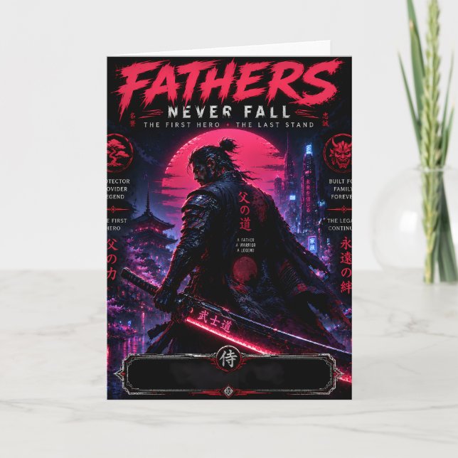 Carte Cyber Samouraï Papa (Devant)