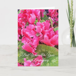 Carte Cyclamen 70e anniversaire de Mariage personnalisé
