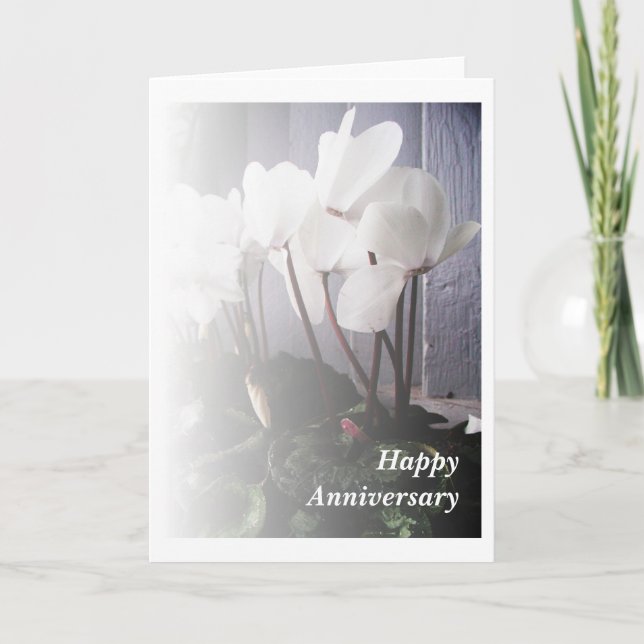 Carte Cyclamen blanc (Devant)