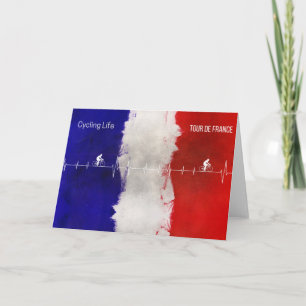 Carte Cycling Life Tour de France Battement de cœur Drap