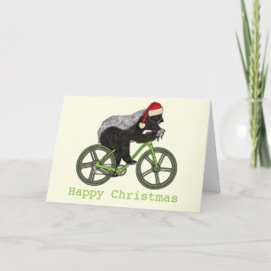 Carte Cyclisme Blaireau Raton Laveur Drôle Badass Festif