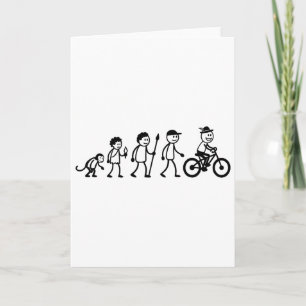 Carte Cyclisme Mtb Bmx Vélo stick-figure Vtt