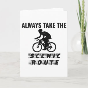 Carte Cyclisme Prend Toujours L'itinéraire Scénique Pour