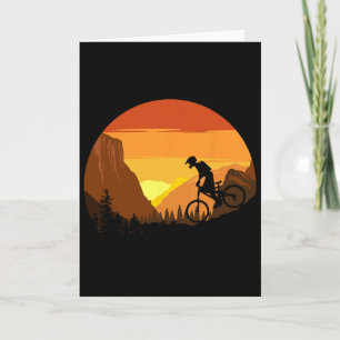 Carte Cyclisme sur sentier de montagne Rétro Cavalier de