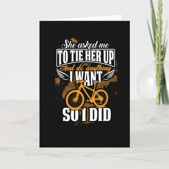 Carte Cyclisme Vélo Drôle Amusement Humour Promenade (Devant)