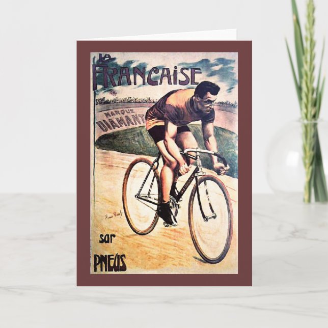 Carte Cyclisme vintage vélo graphique (Devant)