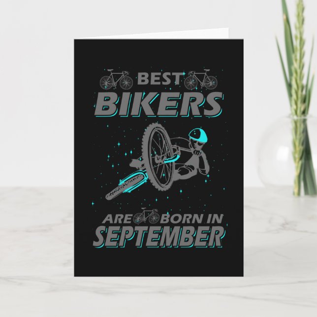Carte Cycliste Birthday Present Septembre (Devant)